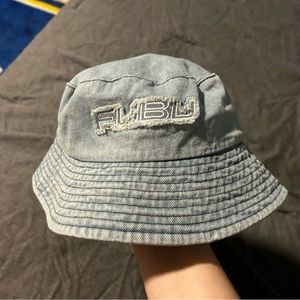 Denim FUBU bucket hat